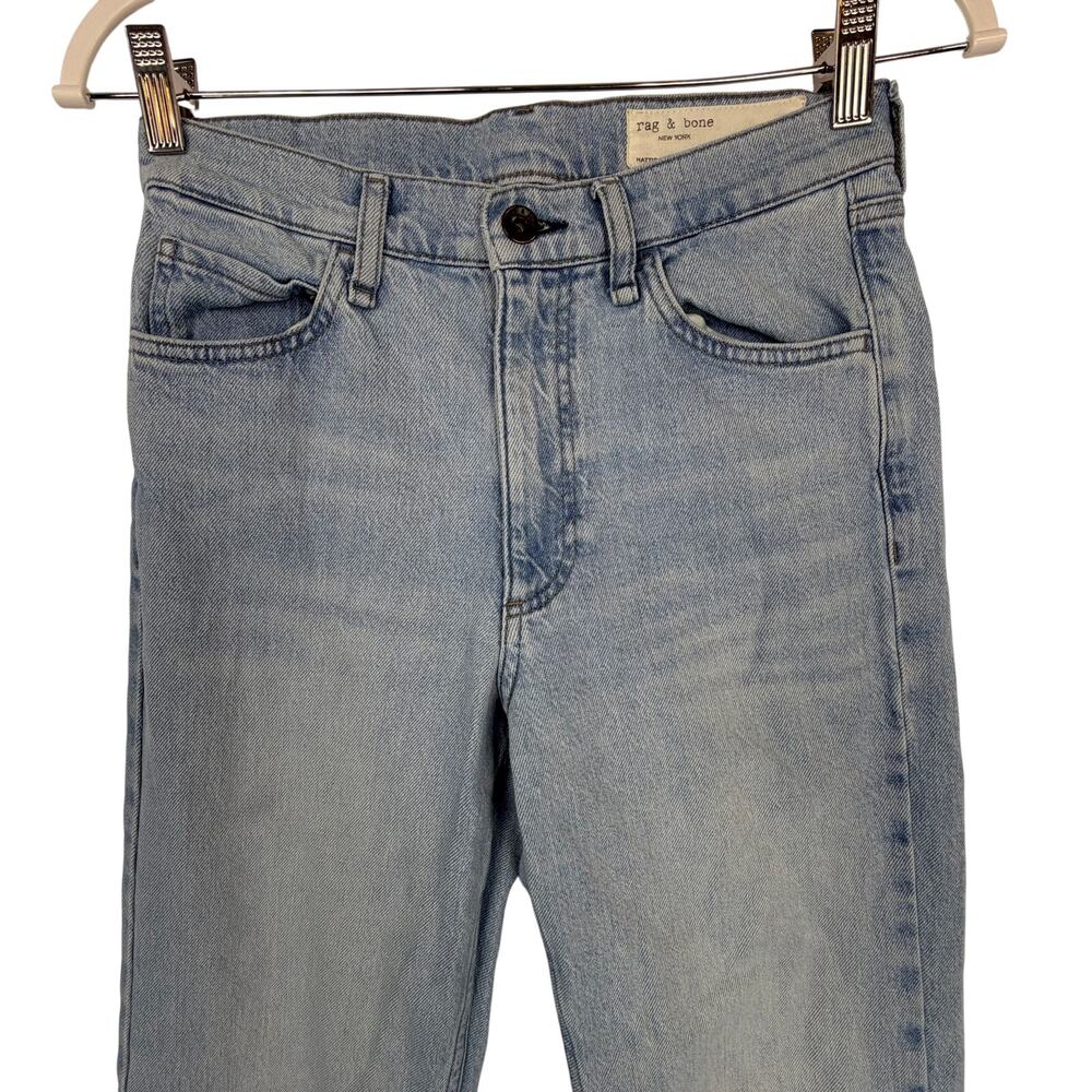 NWT Rag & Bone The Hattie Mid-Rise Full Straight Jeans Women 25 Blue Light $268 - Picture 9 of 11